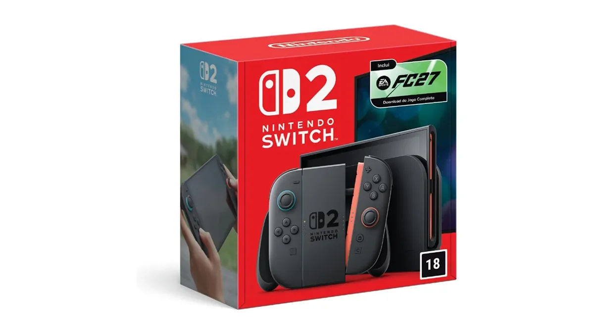 Amazon abre pré-venda de bundle exclusivo da América Latina com Nintendo Switch 2 e EA Sports FC 27