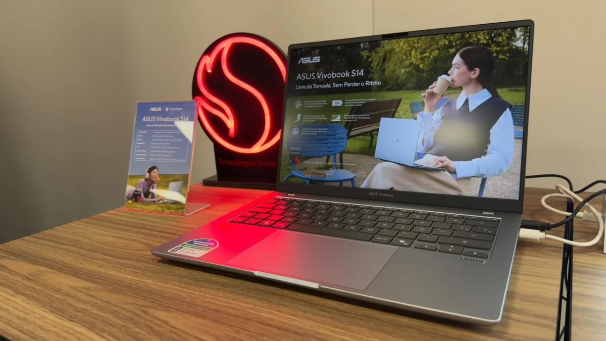 ASUS Vivobook S14 chega ao Brasil com Snapdragon X e bateria de até 30 horas