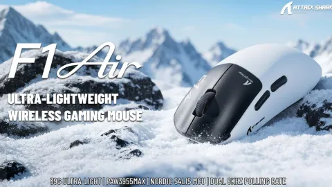 Attack Shark lança mouse F1 Air, leve e com alta performance