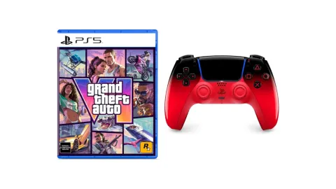 Combo GTA VI para PS5 + Controle DualSense Techno Red em pré-venda na Amazon