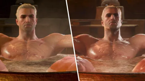 Comparação revela como o Geralt de Tub foi aprimorado no remasterizado de The Witcher 3