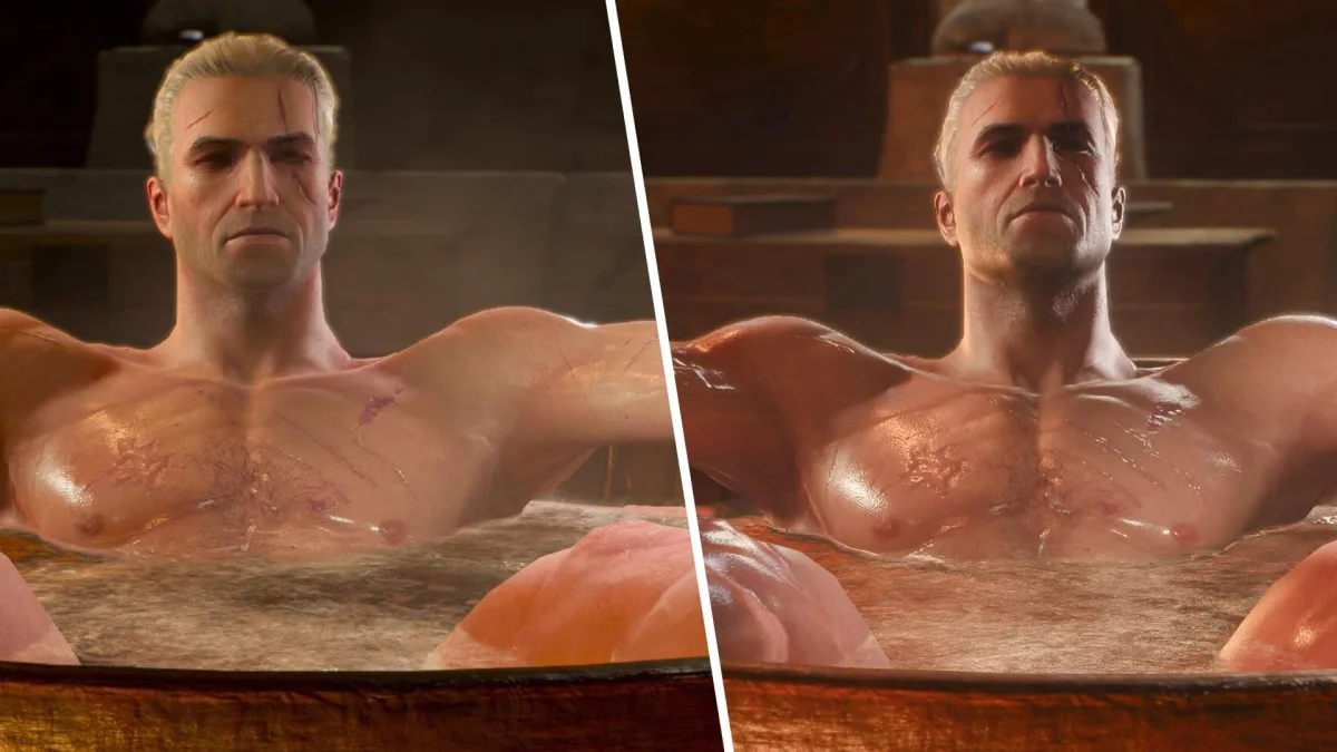 Comparação revela como o Geralt de Tub foi aprimorado no remasterizado de The Witcher 3