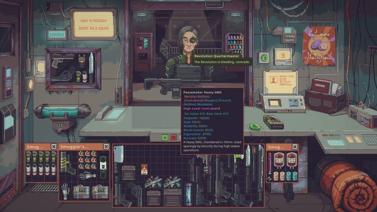 Demo do sim "Probably Stolen" deixa você ser um lojista cyberpunk em um mundo sombrio