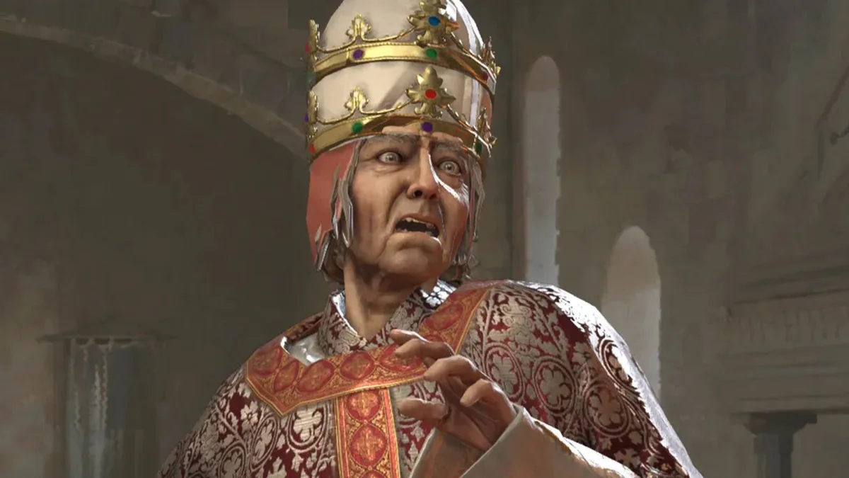 DLC do Papa em Crusader Kings 3 não inclui "meninos de sangue", confirma Paradox