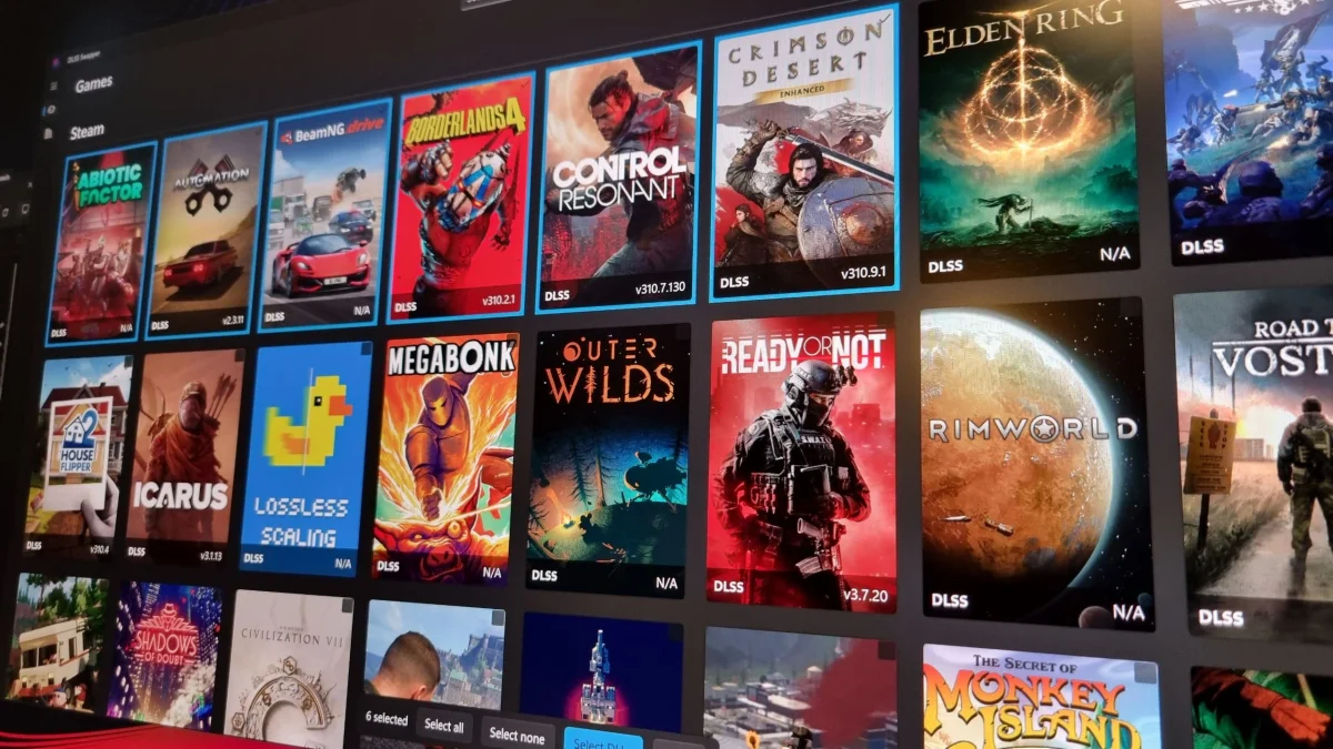 DLSS Swapper ganha atualização para ajustar upscalers em múltiplos jogos de uma vez