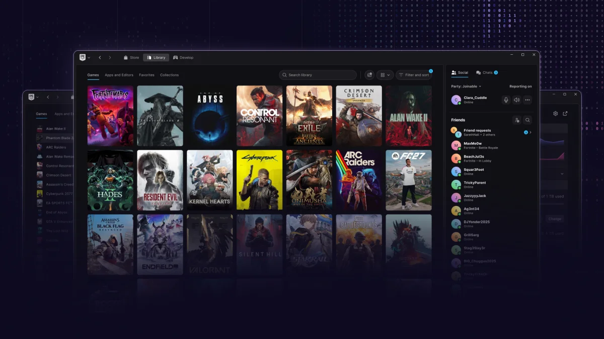 Epic lança nova versão do launcher do Epic Games Store com 46% de velocidade a mais que Steam