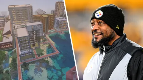 Ex-treinador da NFL Mike Tomlin mostra sua cidade de 12 anos em Minecraft