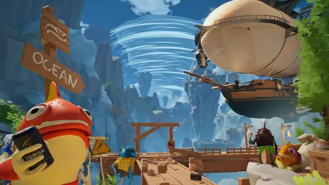 Fish & Ships: jogo cooperativo com peixes em airship e tiros no rosto chega ao Steam