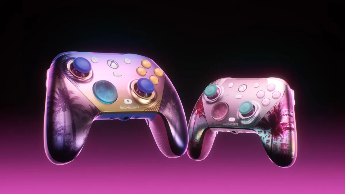 GameSir lança duas versões inspiradas em Vice City do controle G7 Pro para o GTA 6