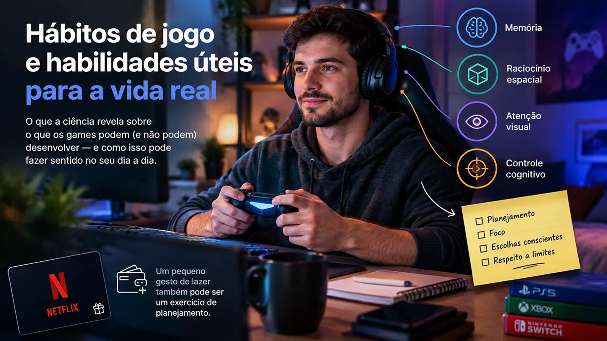 Hábitos de jogo e habilidades úteis para a vida real