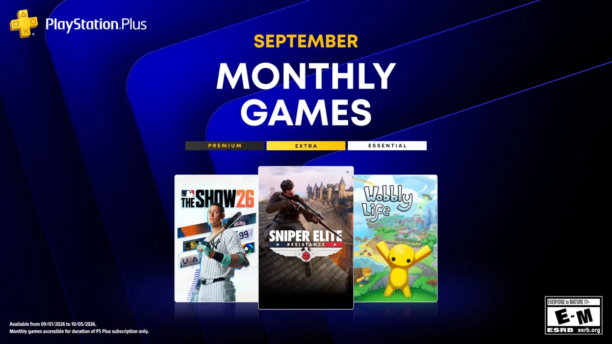 Jogos Mensais do PlayStation Plus em Setembro – Sniper Elite: Resistance, MLB The Show 26, Wobbly Life, Chained Echoes