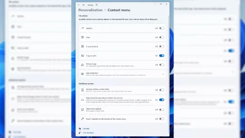 Microsoft vai permitir personalizar o menu de contexto do Windows 11