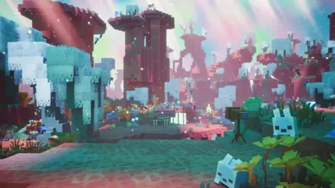 Minecraft ganha nova dimensão rosa e cavernas de gelo com novo mob congelante