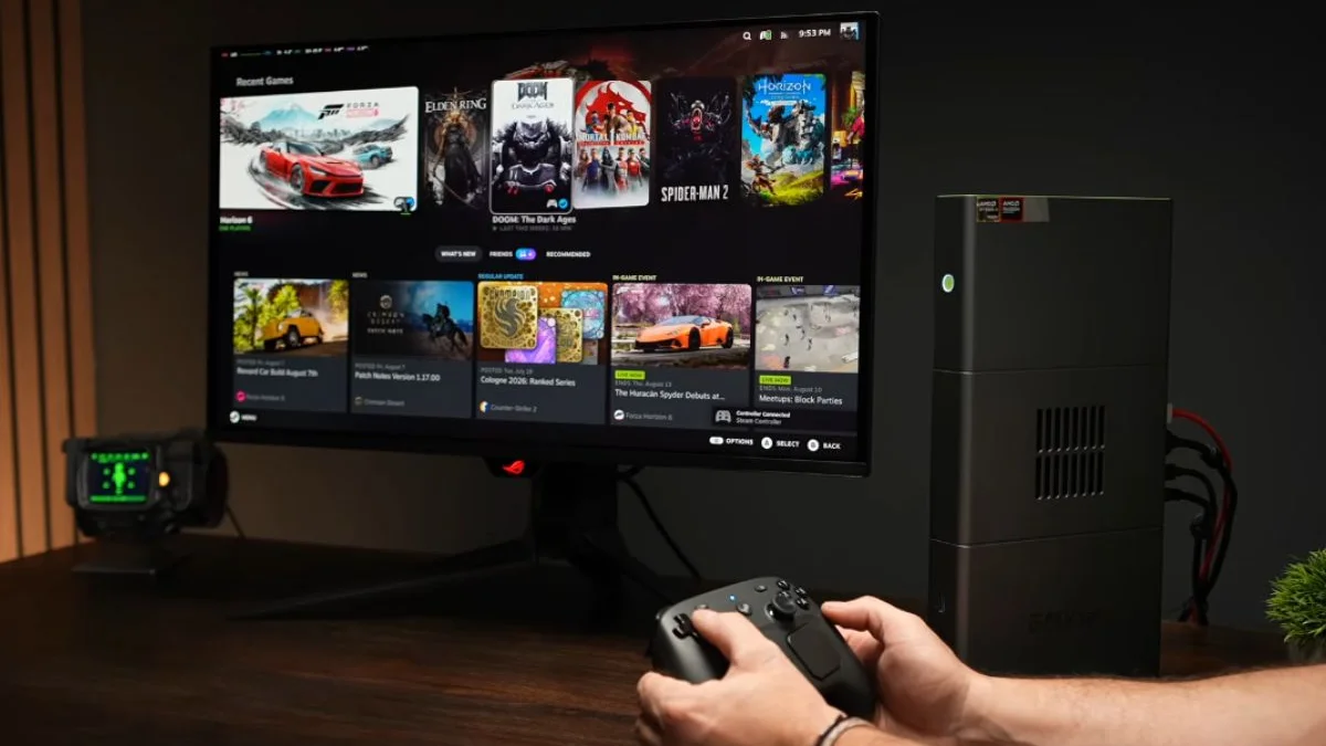 Mini PC GMKtec EVO X-3 se transforma em máquina gamer com SteamOS