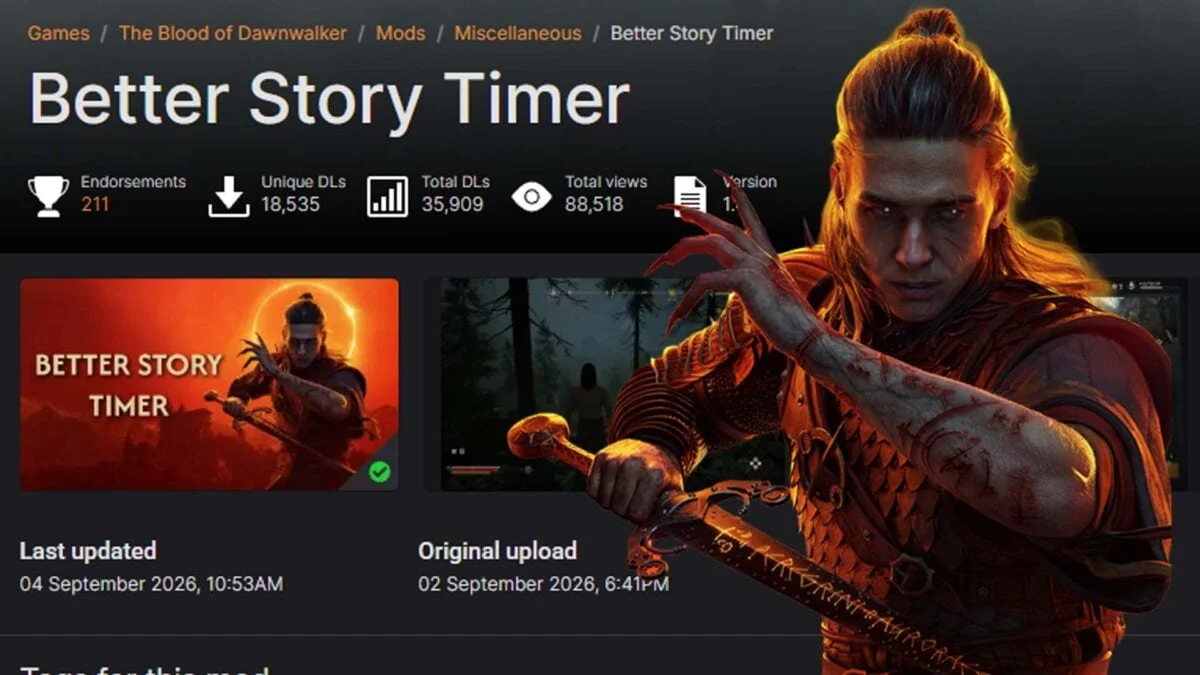 Mod de Blood of Dawnwalker Remove Limites de Tempo e Aumenta Armazenamento