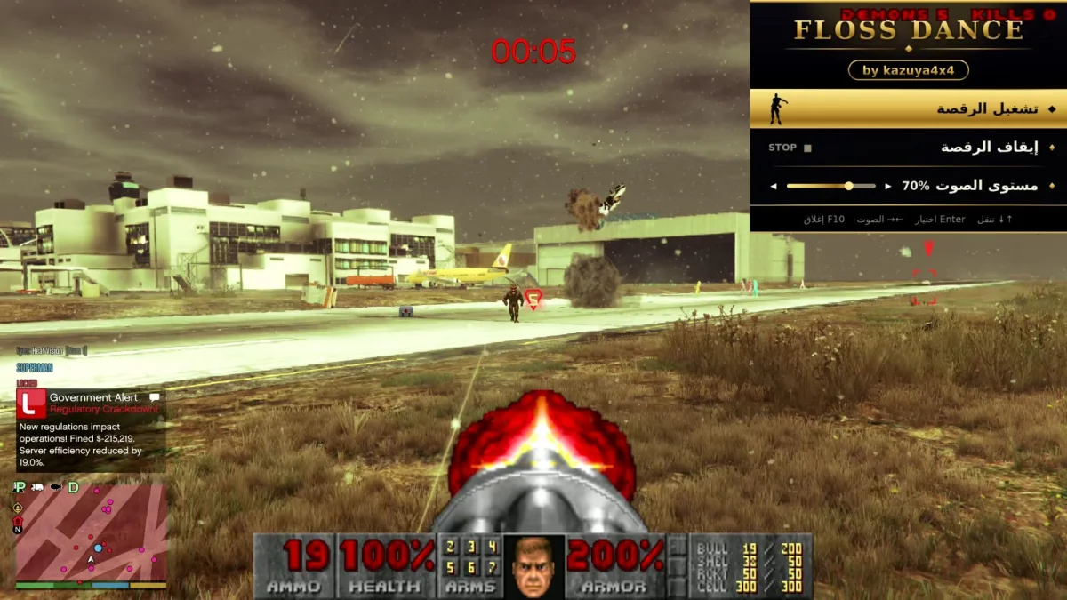 Mod transforma GTA 5 em Doom 2 com demônios e minigun no mundo aberto