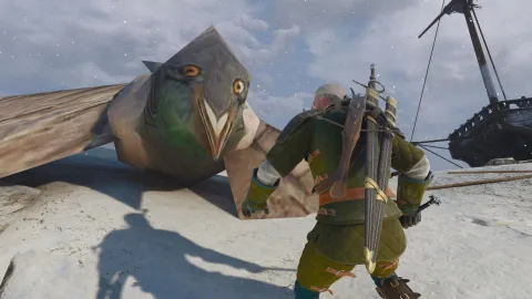 Mod transforma todos os grifos do Witcher 3 em pombo baixo-polígono icônico