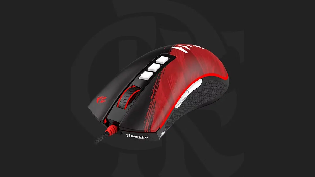 Mouse gamer oficial do Flamengo em promoção na Amazon