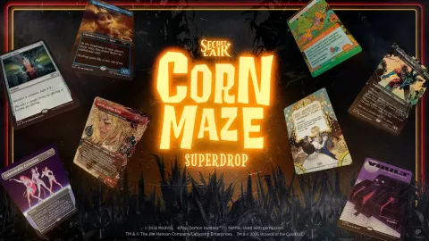 MTG Corn Maze Superdrop traz Labyrinth de Jim Henson, K-Pop Demon Hunters e Marvel Zombies