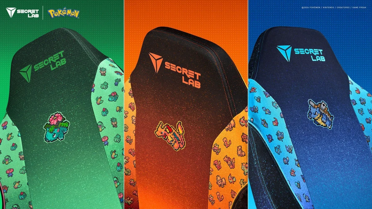 Novas SKINS da Secretlab trazem Pokémon para suas cadeiras