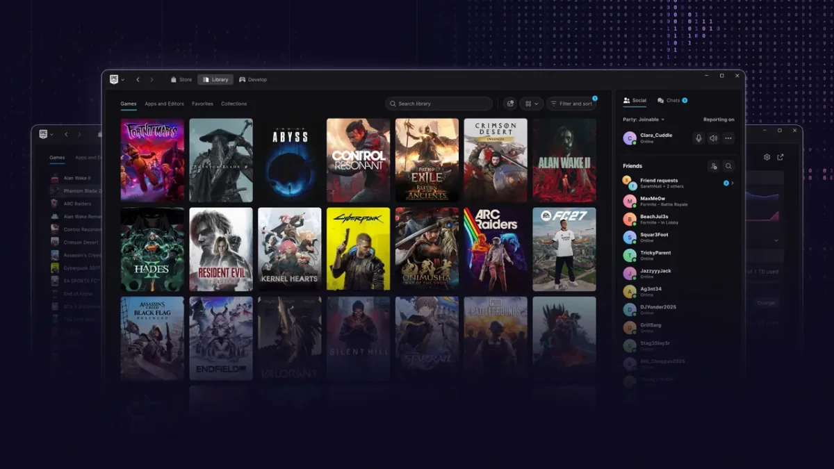 Novo launcher da Epic Games chega com biblioteca 30 vezes mais rápida