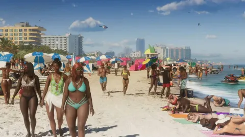 Novos vazamentos de GTA 6 mostram praias lotadas e prometem densidade de público