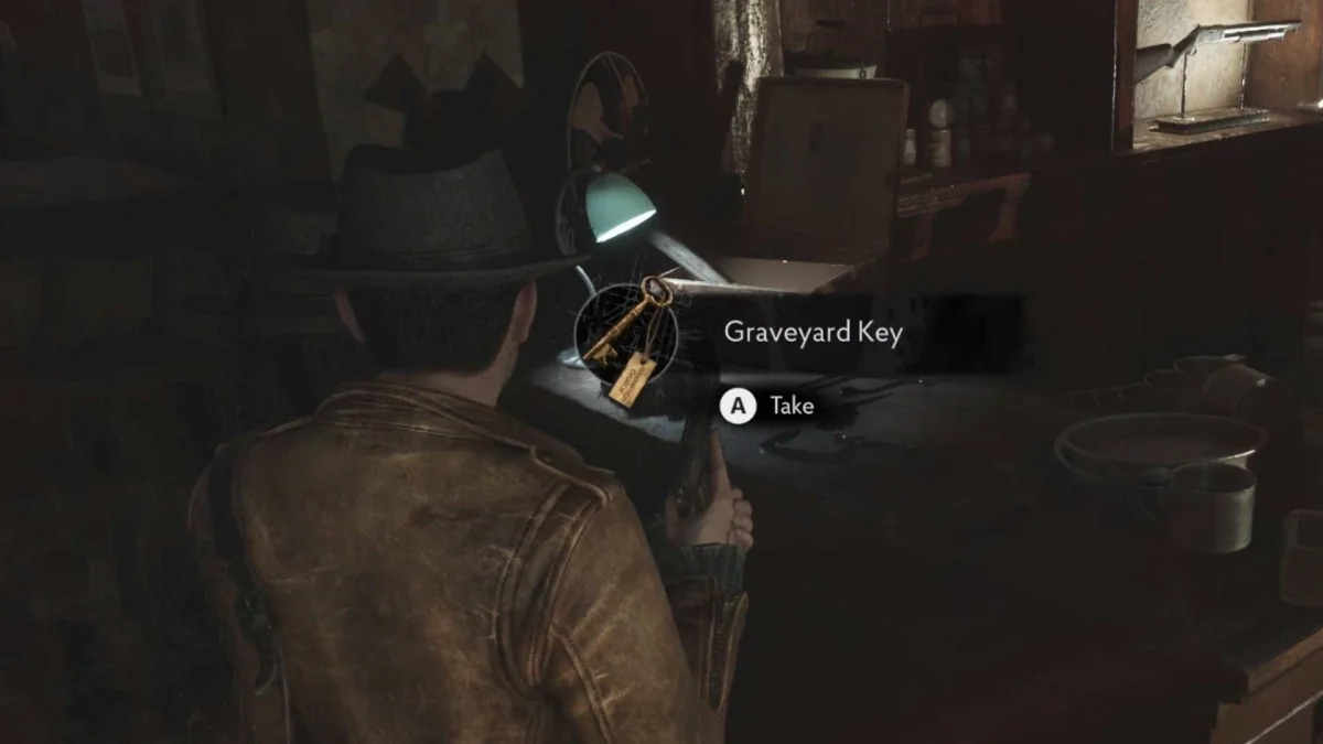 Onde usar a chave do cemitério em Sinking City 2