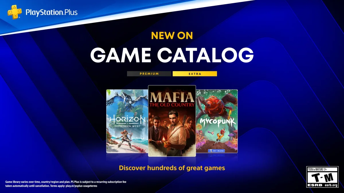 PlayStation Plus traz Mafia: The Old Country, Horizon Forbidden West e Mycopunk em outubro