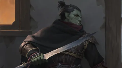 Portrait mode em Pathfinder: Kingmaker celebra oito anos com arte icônica de orc assassino