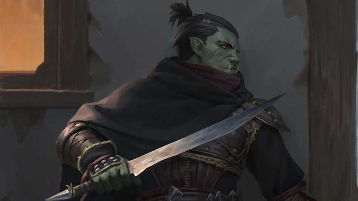Portrait mode em Pathfinder: Kingmaker celebra oito anos com arte icônica de orc assassino