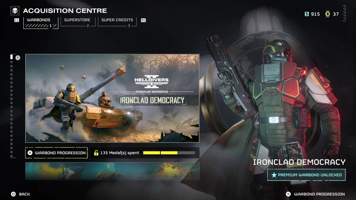 Tudo sobre o Warbond Ironclad Democracy de Helldivers 2