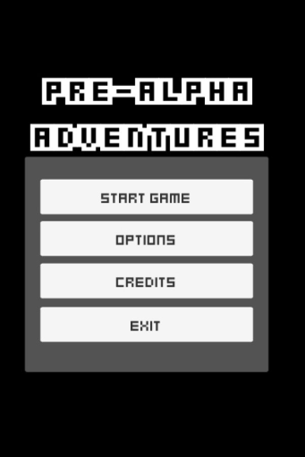 Capa de Pre-Alpha Adventures